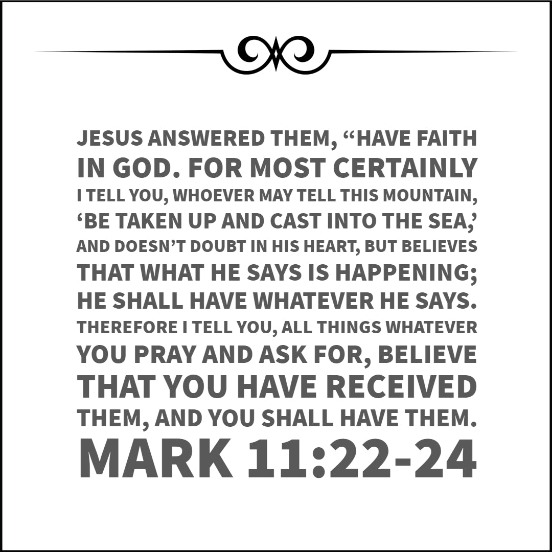 Mark 11:22-24 - Have Faith in God - Bible Verses To Go