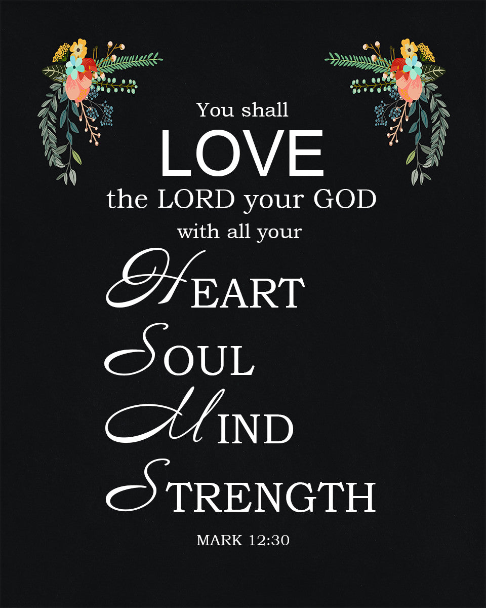 Mark 12:30 - Love the Lord God - Bible Verses To Go