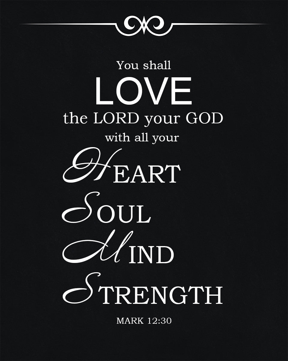 Mark 12:30 - Love the Lord God - Bible Verses To Go