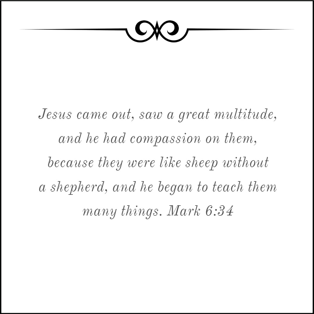 Mark 6:34 - He Had Compassion on Them - Bible Verses To Go