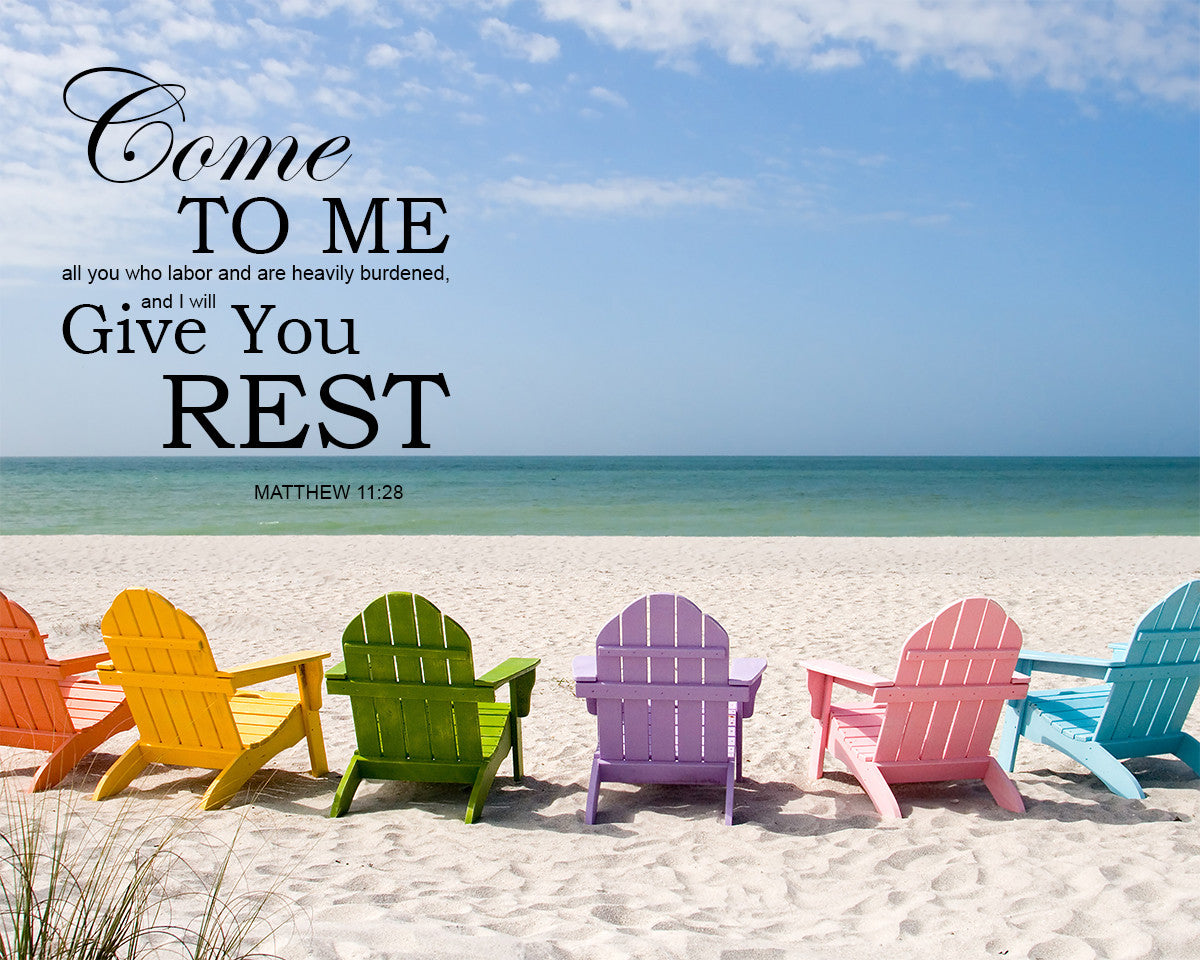 Matthew 11:28 - I Will Give You Rest - Bible Verses To Go