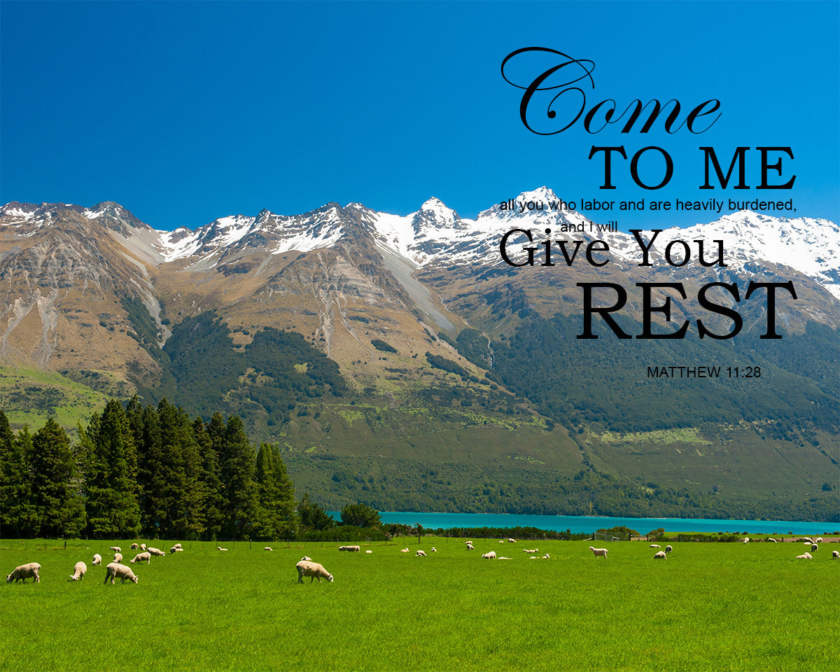 Matthew 11:28 - I Will Give You Rest - Bible Verses To Go