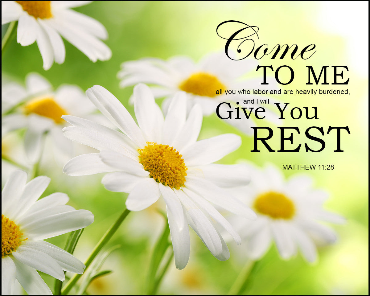 Matthew 11:28 - I Will Give You Rest - Bible Verses To Go