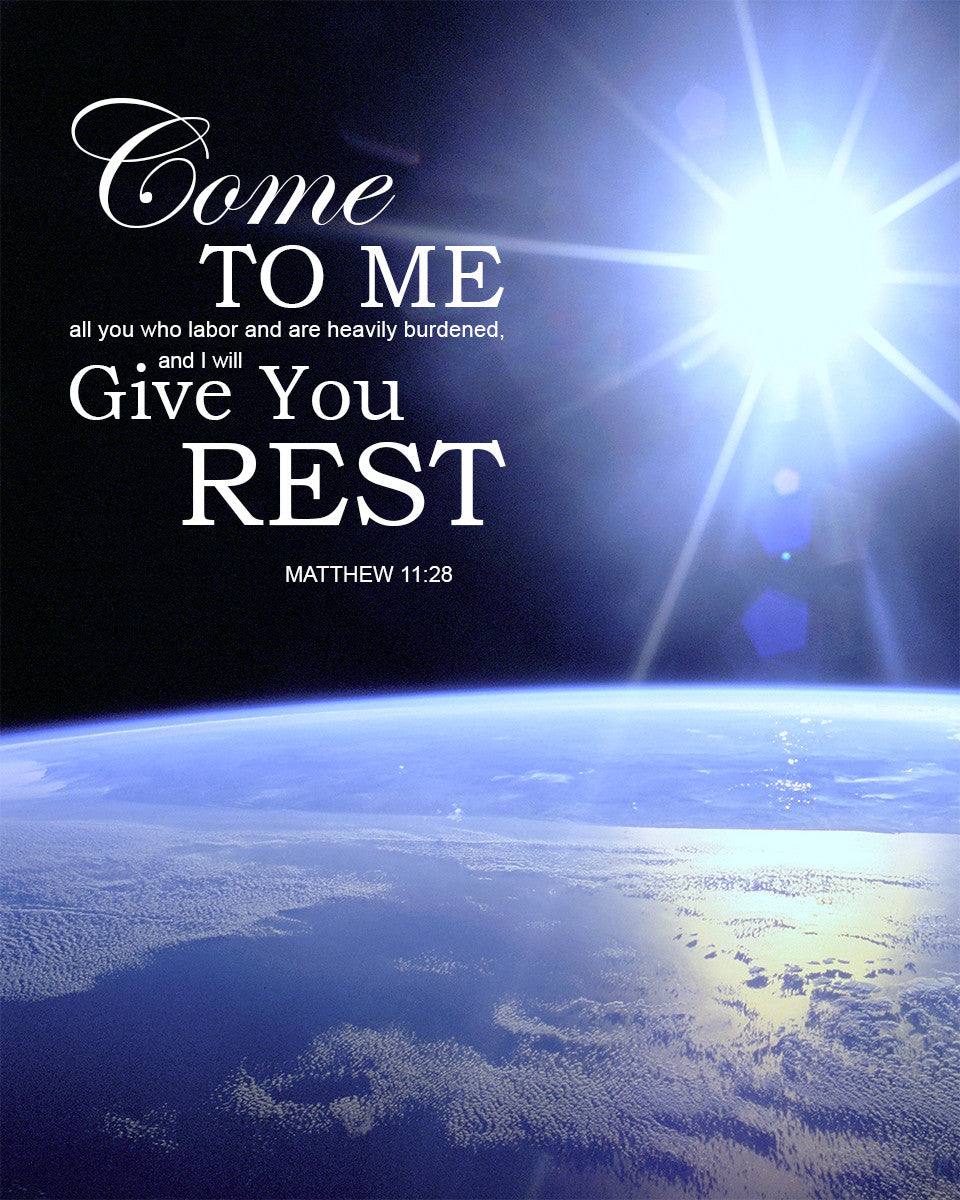 Matthew 11:28 - I Will Give You Rest - Bible Verses To Go