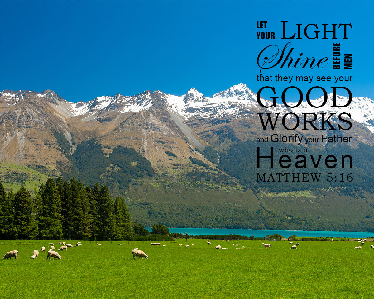 Matthew 5:16 - Light Shine - Bible Verses To Go