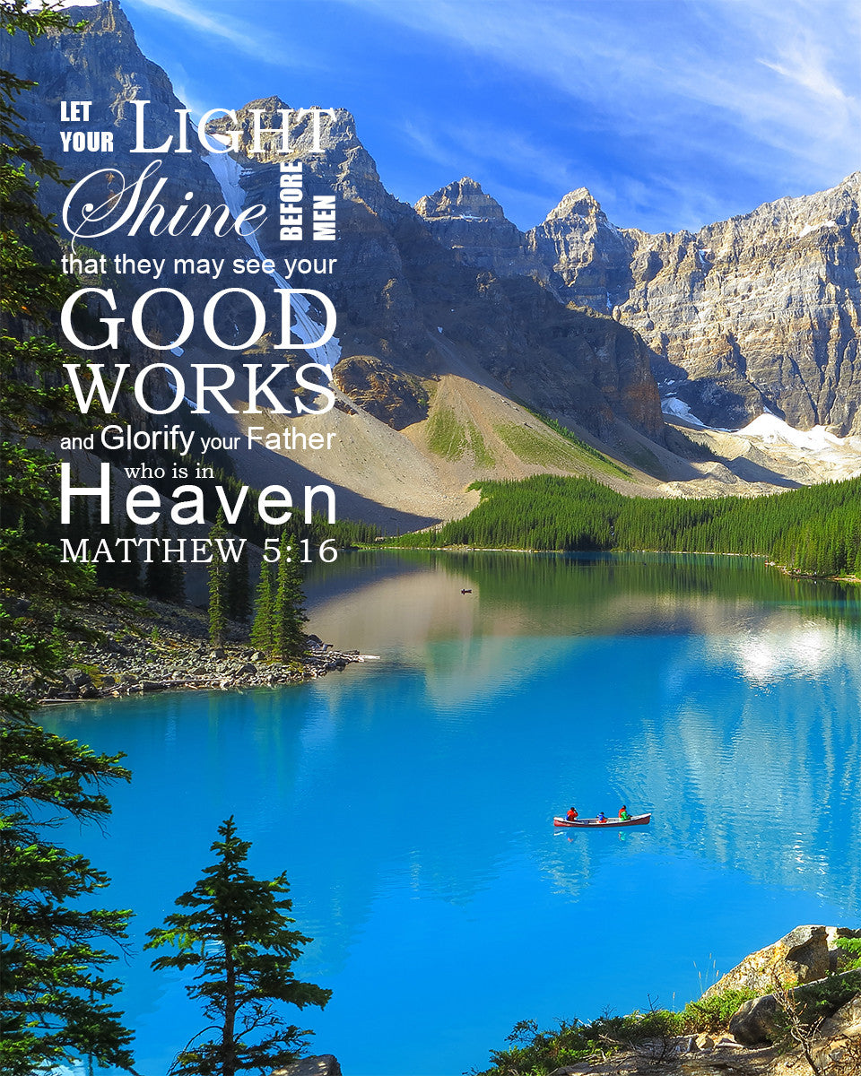 Matthew 5:16 - Light Shine - Bible Verses To Go