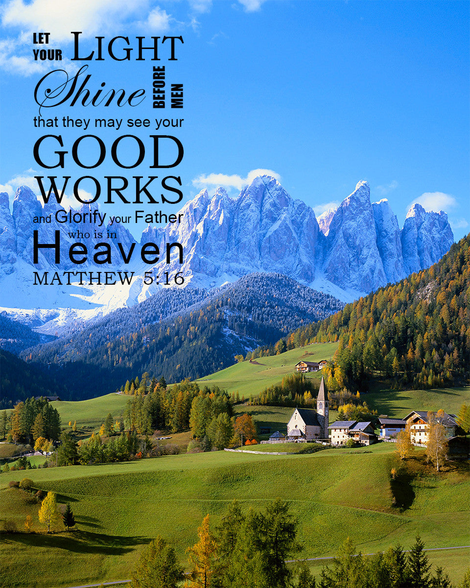 Matthew 5:16 - Light Shine - Bible Verses To Go