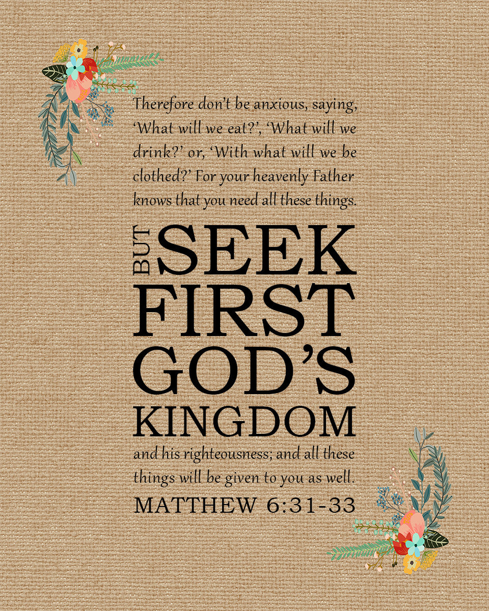 Matthew 6:31-33 - Don&#39;t Be Anxious - Bible Verses To Go