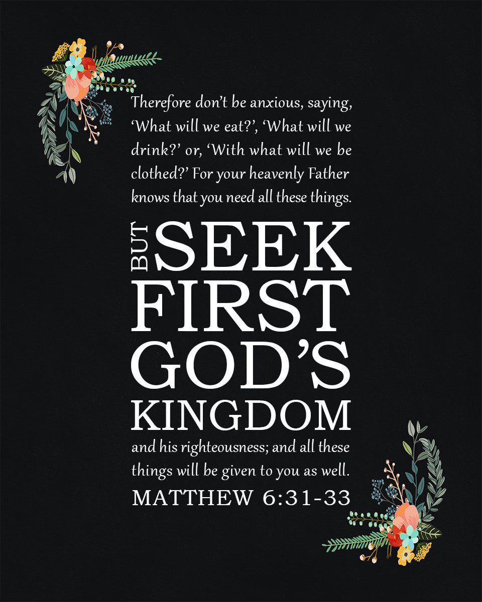 Matthew 6:31-33 - Don&#39;t Be Anxious - Bible Verses To Go