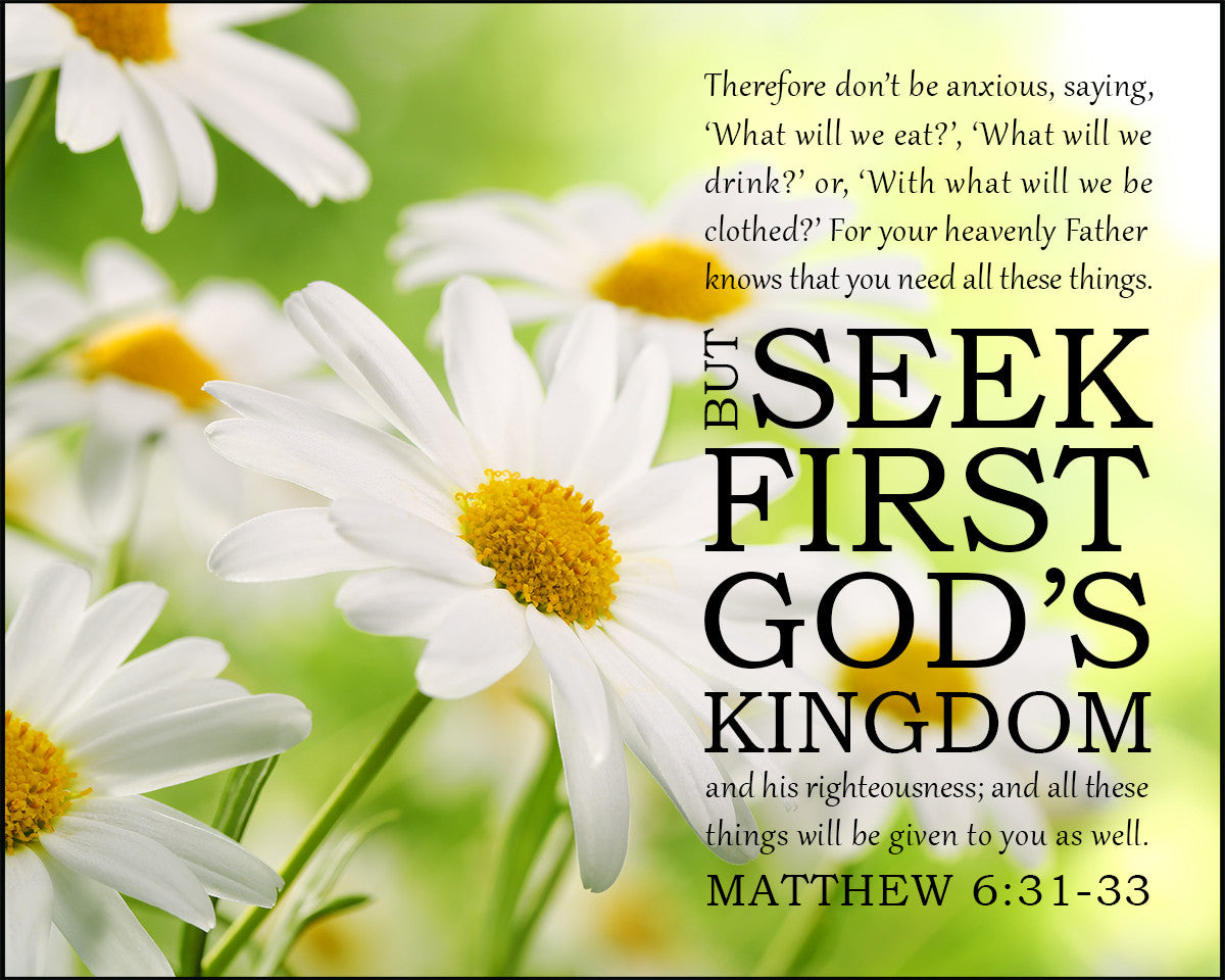 Matthew 6:31-33 - Don&#39;t Be Anxious - Bible Verses To Go