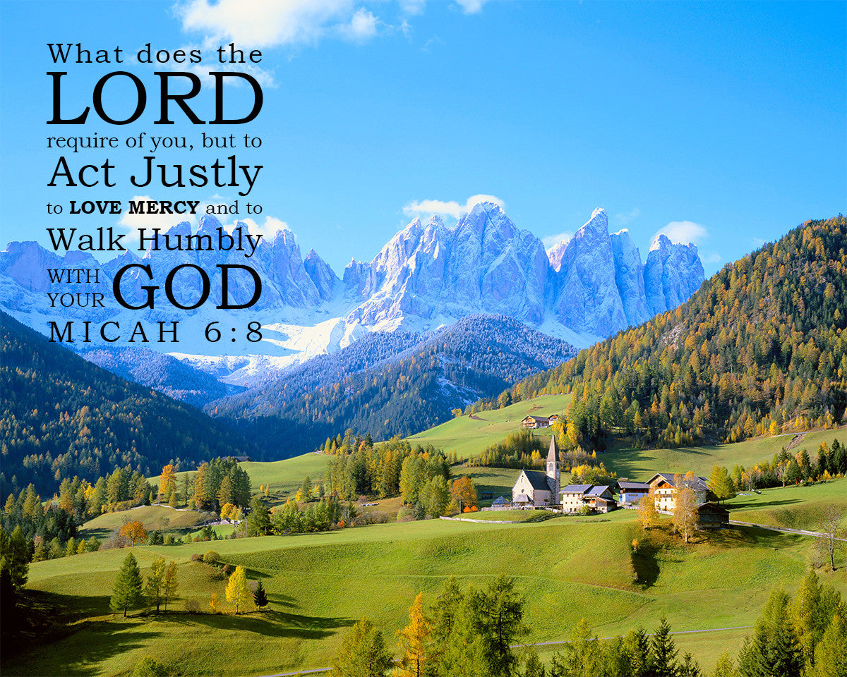 Micah 6:8 - Walk Humbly with God - Bible Verses To Go
