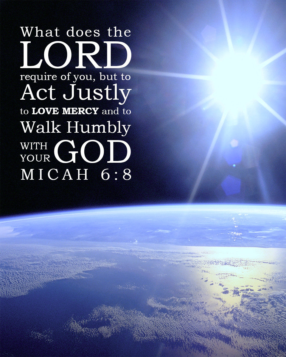Micah 6:8 - Walk Humbly with God - Bible Verses To Go