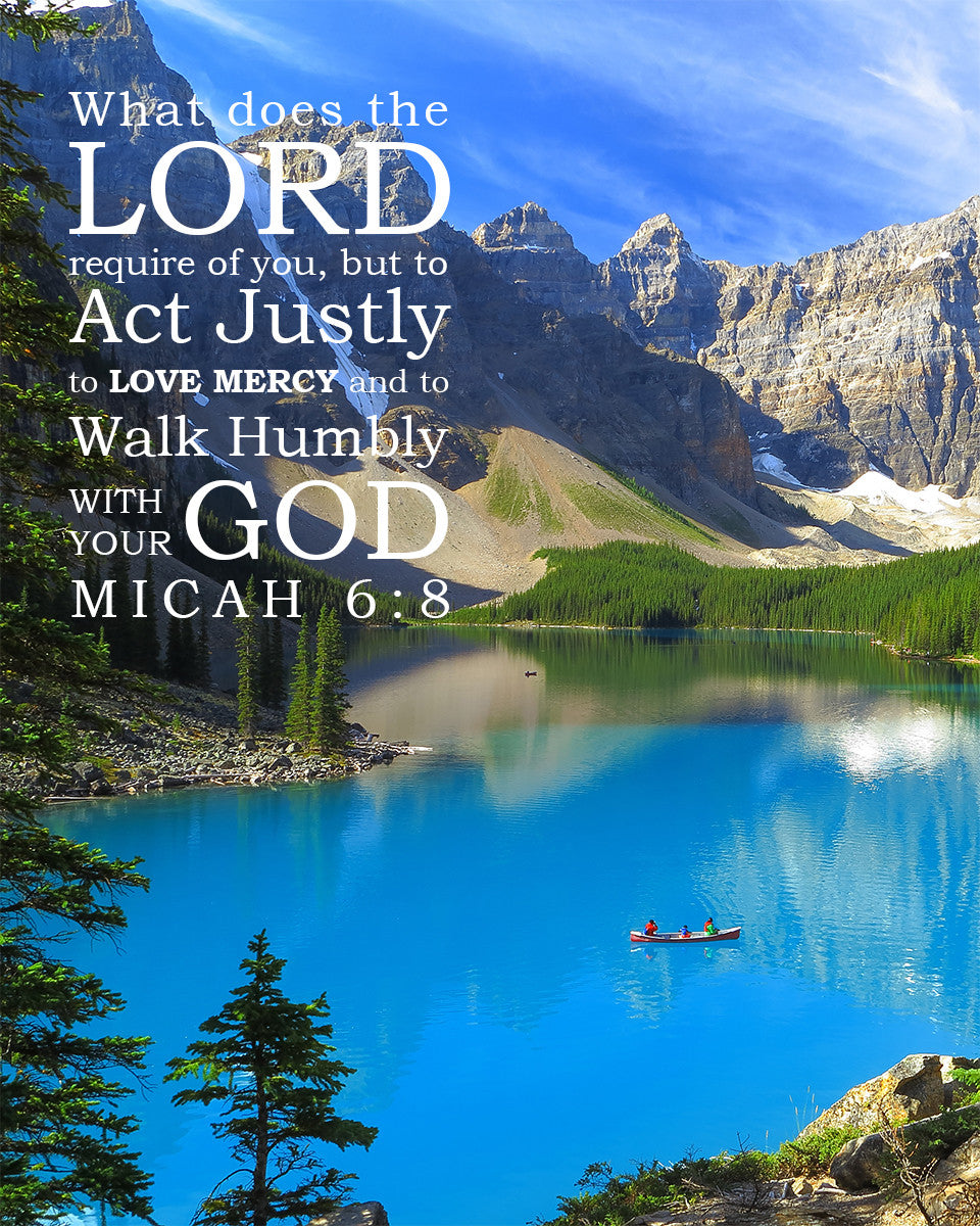 Micah 6:8 - Walk Humbly with God - Bible Verses To Go