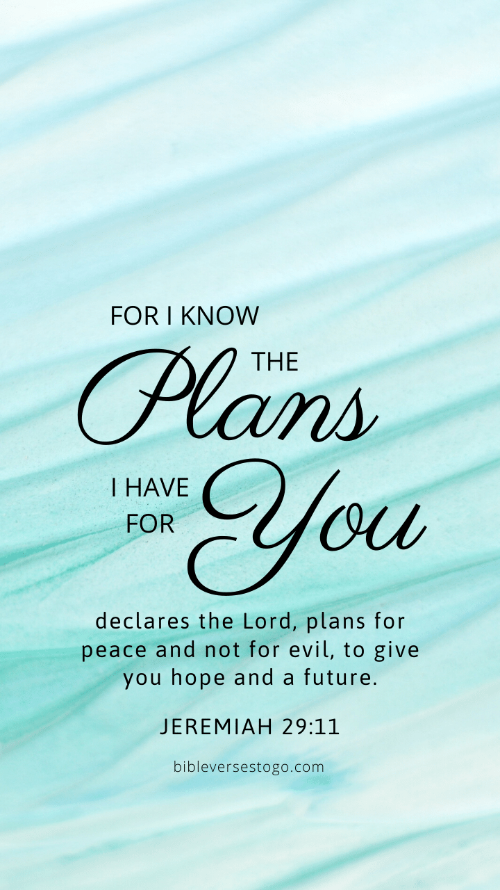 Christian Wallpaper - Mint Lines Jeremiah 29:11