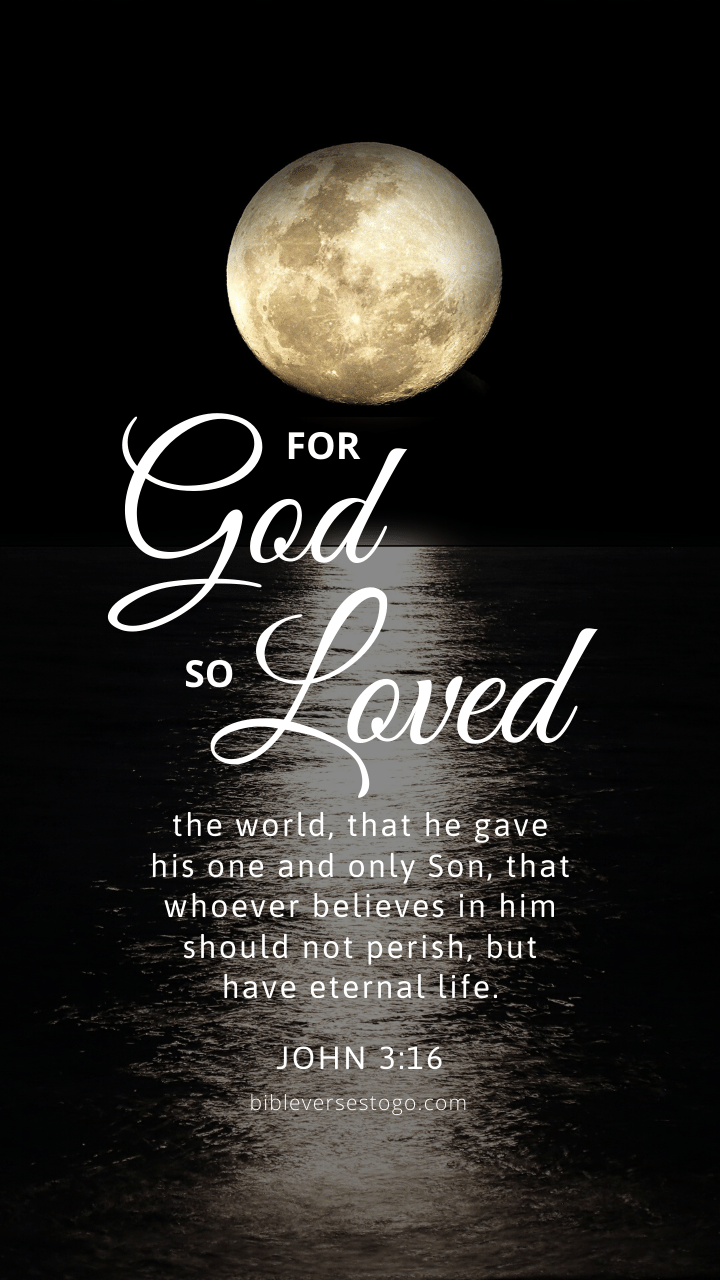 Christian Wallpaper - Moonlight John 3:16