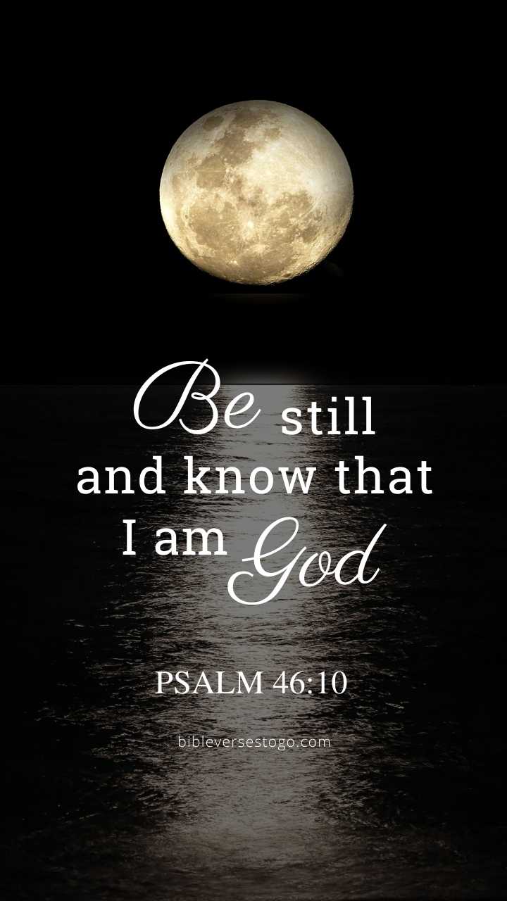 Christian Wallpaper – Moonlight Psalm 46:10