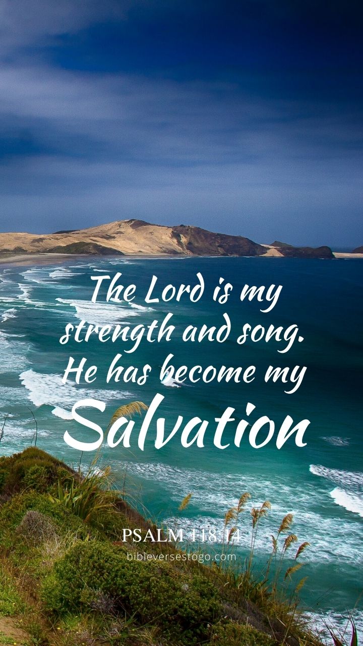 Christian Wallpaper - New Zealand Beach Psalm 118:14