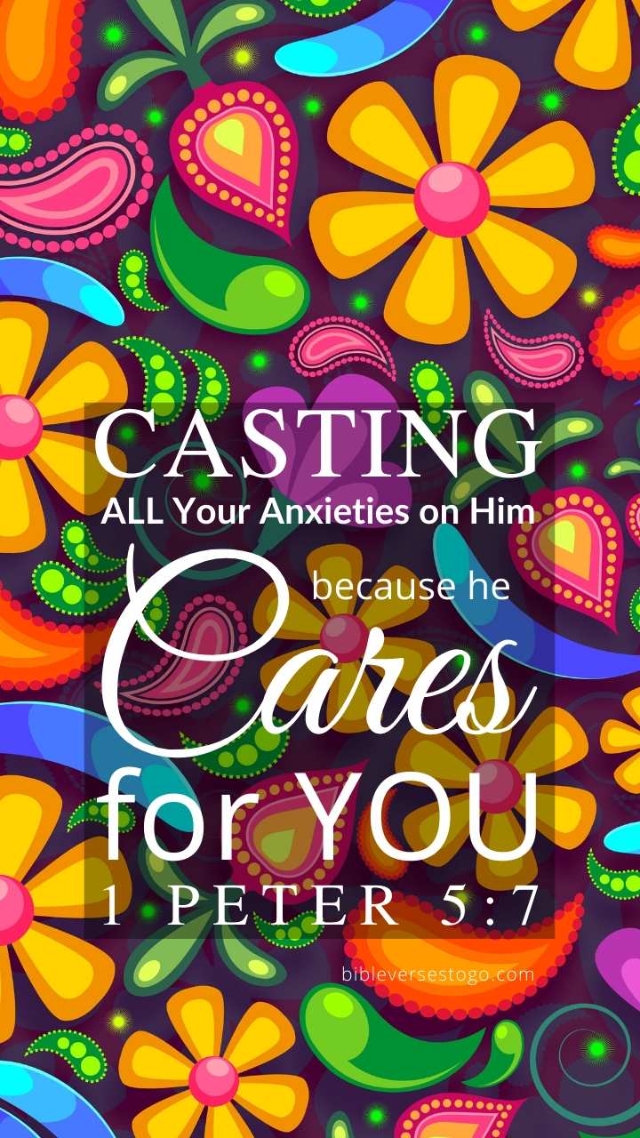 Christian Wallpaper – Paisley 1 Peter 5:7