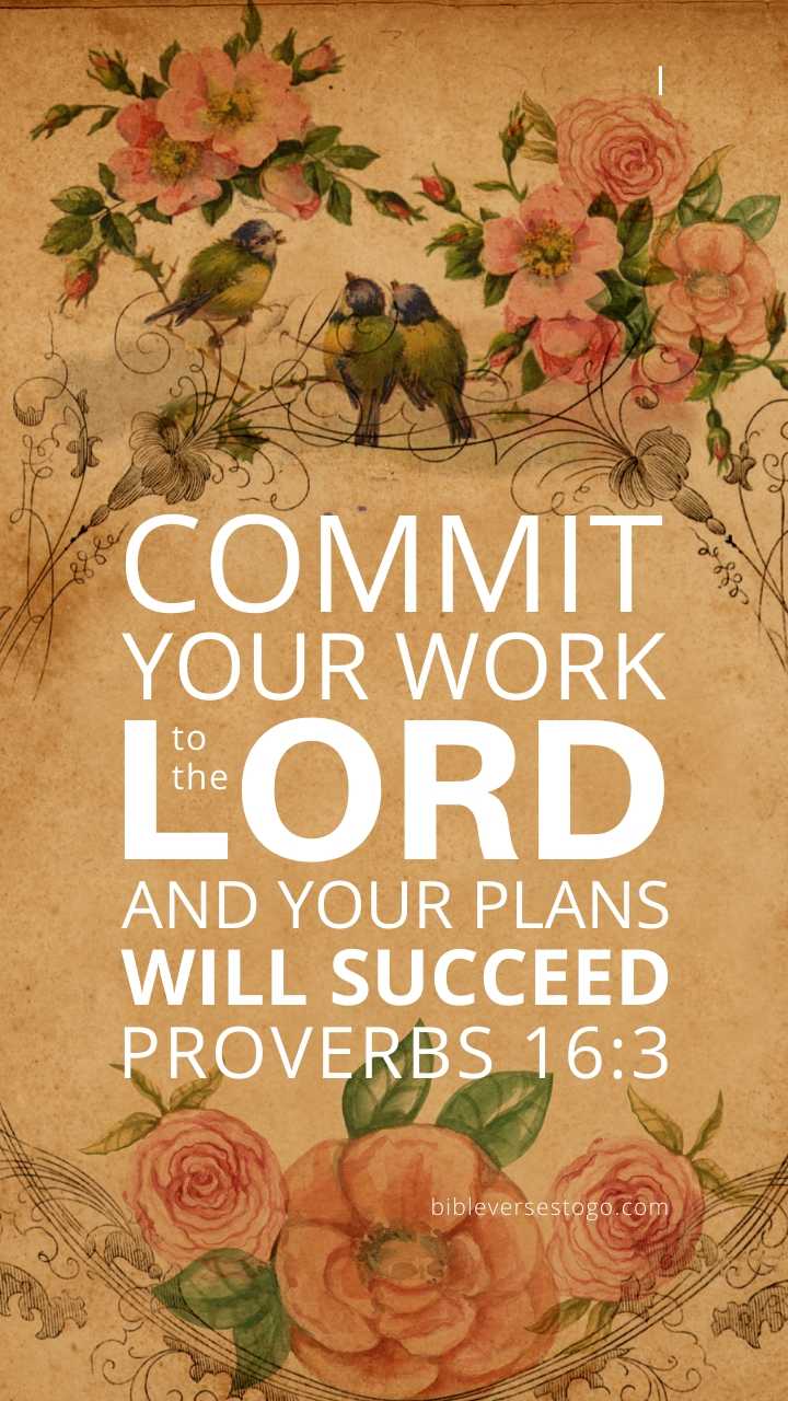 Christian Wallpaper - Parchment Proverbs 16:3