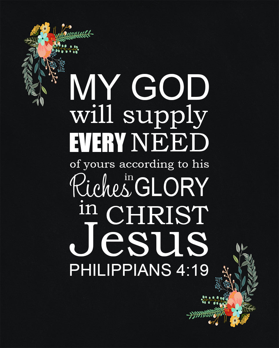 Philippians 4:19 - Supply Every Need - Bible Verses To Go