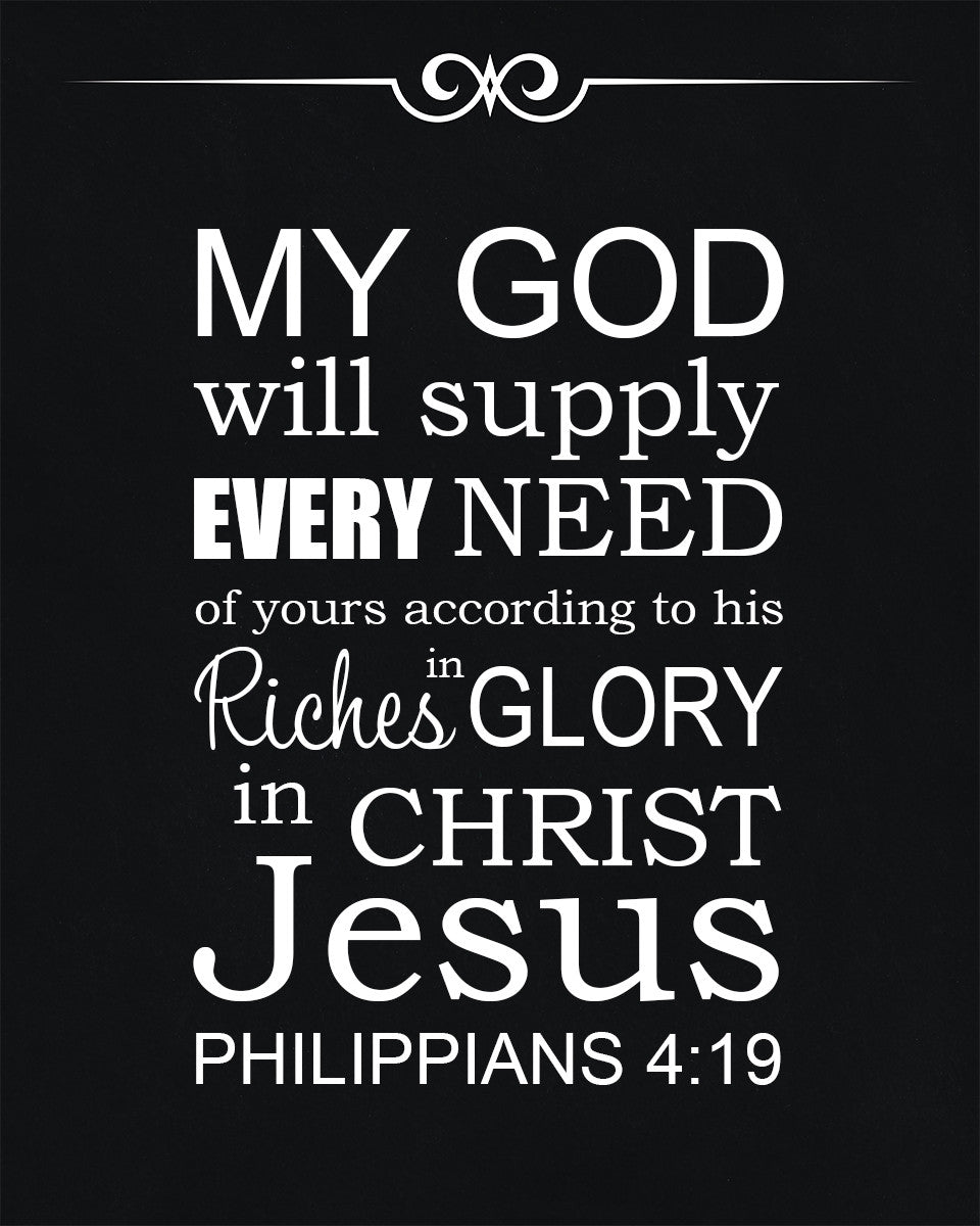 Philippians 4:19 - Supply Every Need - Bible Verses To Go