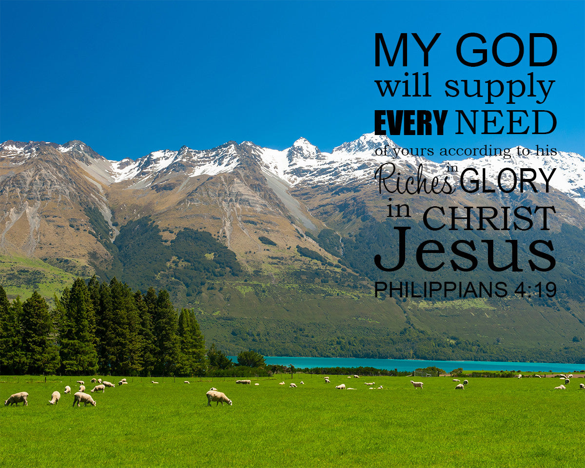 Philippians 4:19 - Supply Every Need - Bible Verses To Go