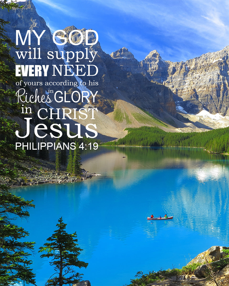 Philippians 4:19 - Supply Every Need - Bible Verses To Go