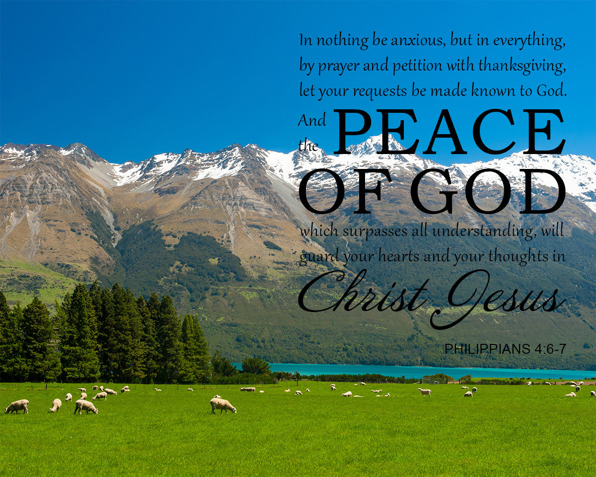 Philippians 4:6-7 - Peace of God - Bible Verses To Go
