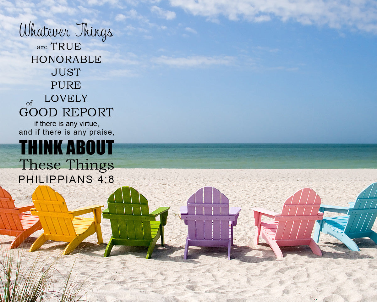 Philippians 4:8 - Think About These - Bible Verses To Go