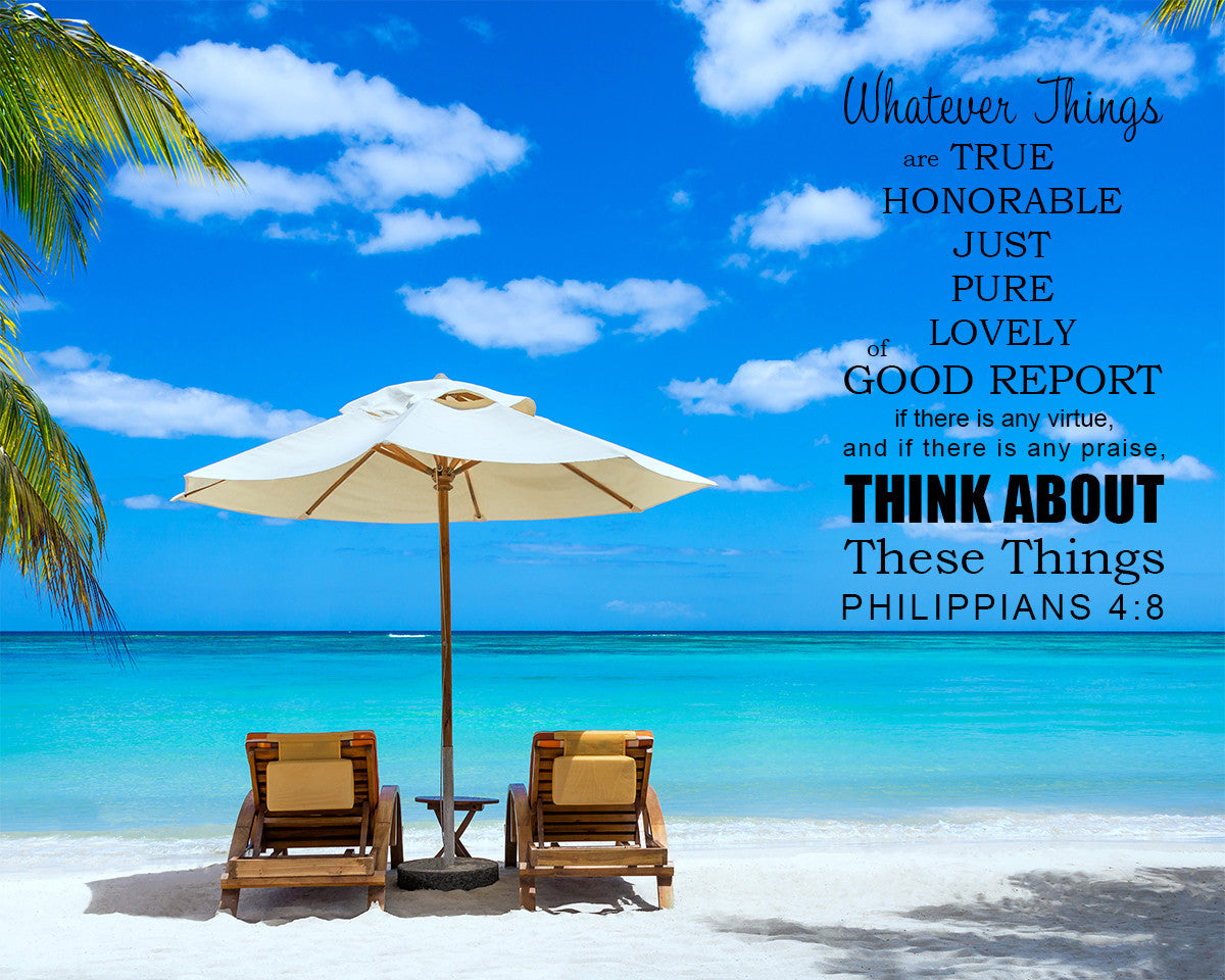 Philippians 4:8 - Think About These - Bible Verses To Go