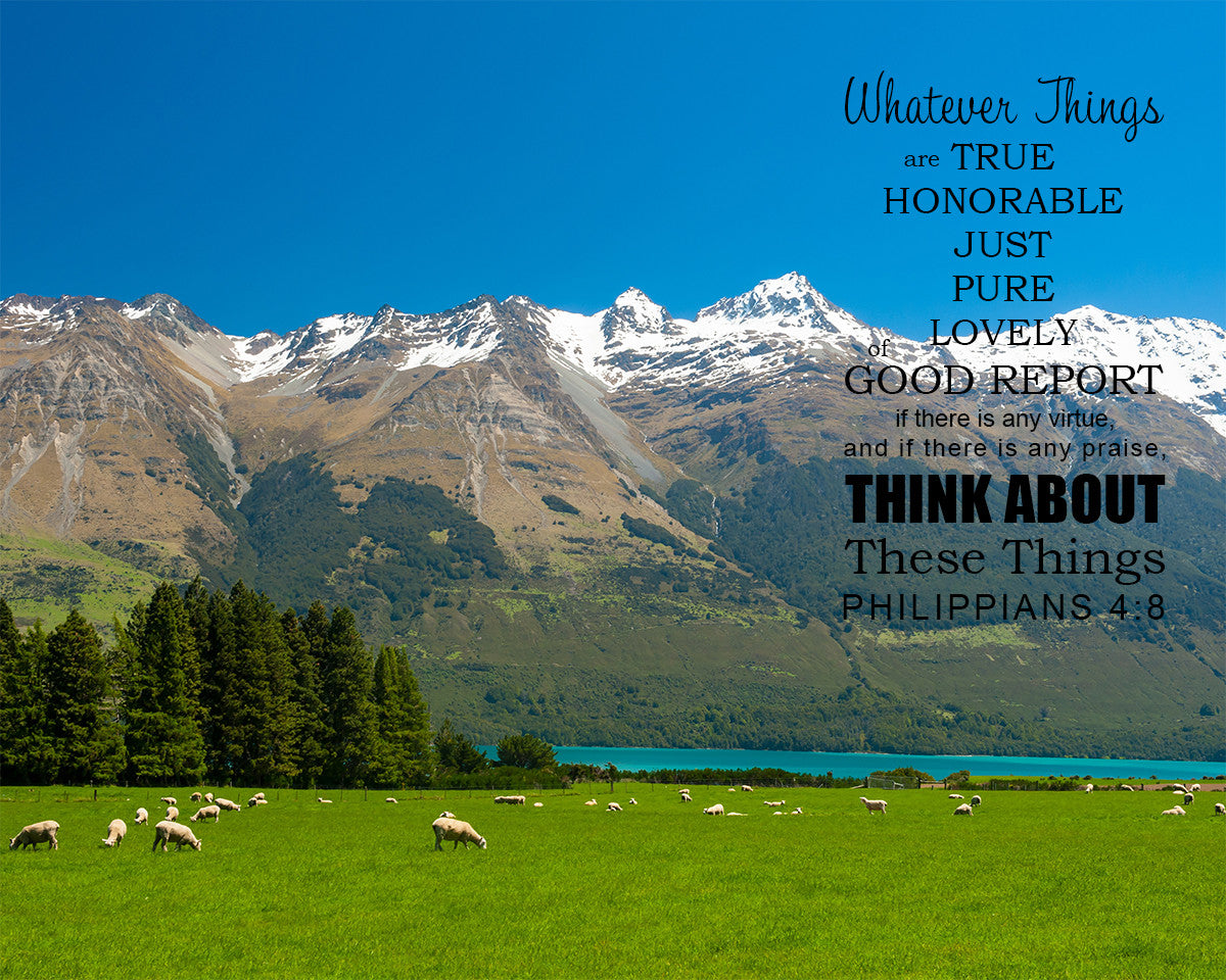 Philippians 4:8 - Think About These - Bible Verses To Go