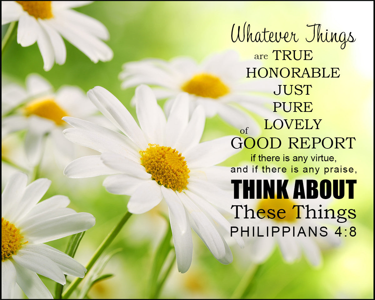 Philippians 4:8 - Think About These - Bible Verses To Go