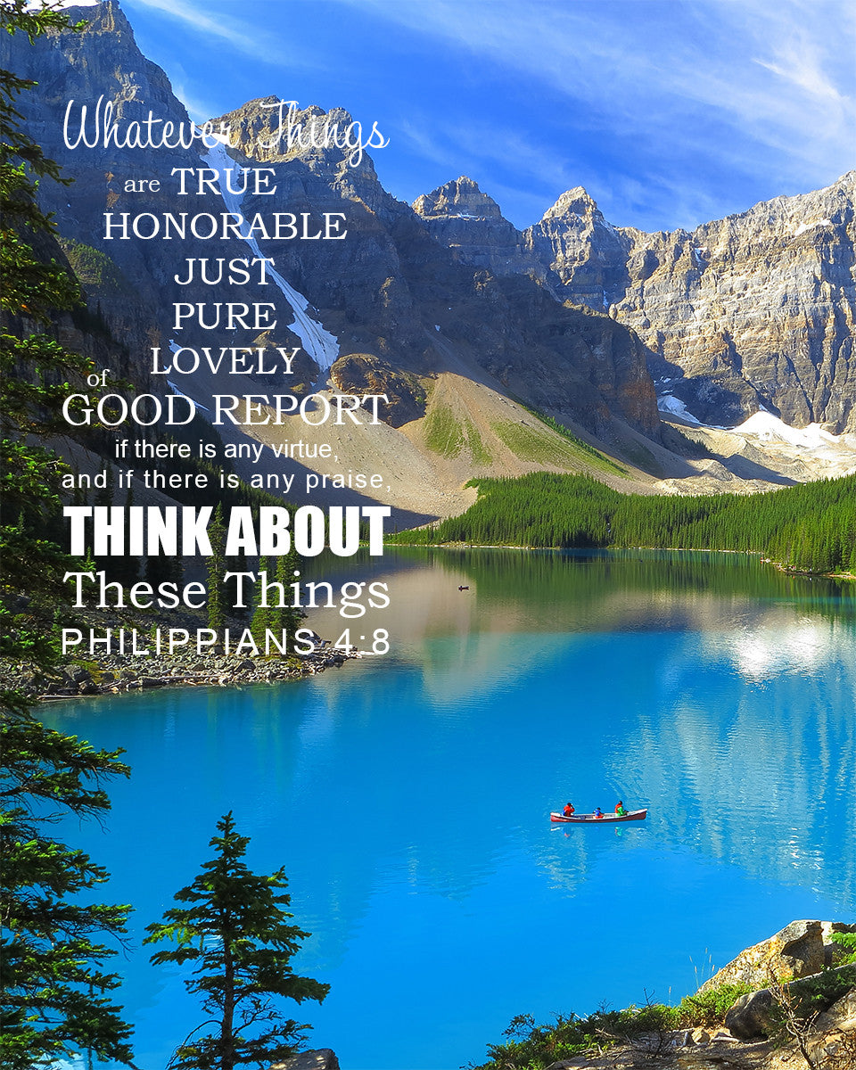 Philippians 4:8 - Think About These - Bible Verses To Go