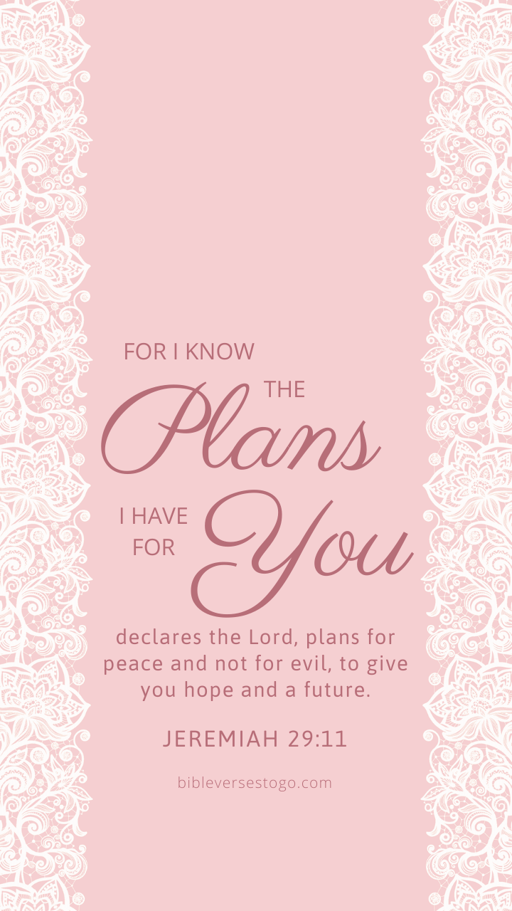 Christian Wallpaper – Pink Lace2 Jeremiah 29:11