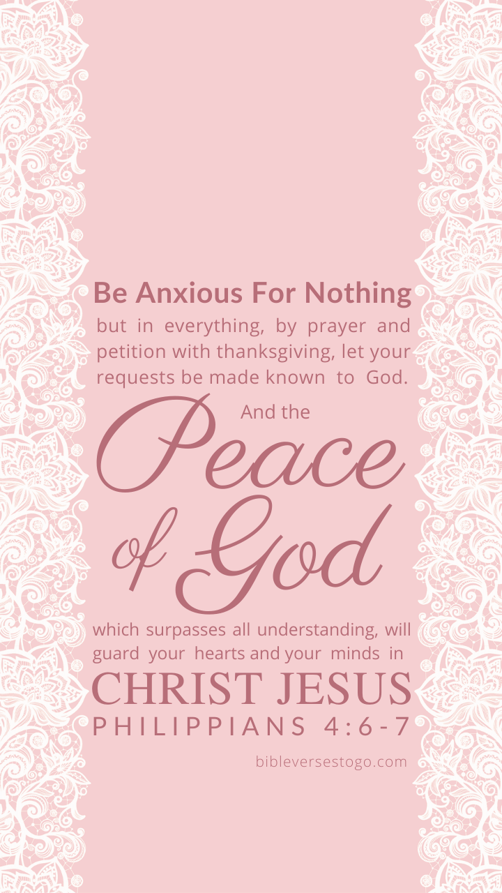 Christian Wallpaper – Pink Lace2 Philippians 4:6-7