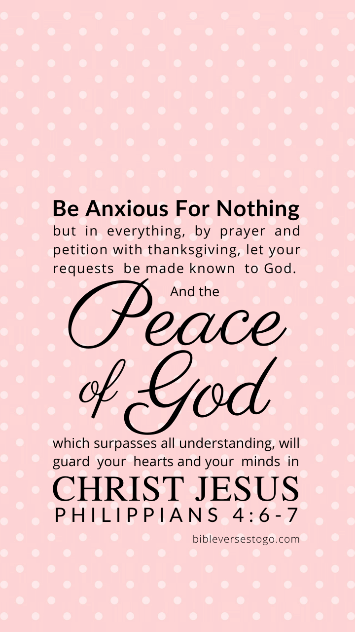 Christian Wallpaper – Pink Philippians 4:6-7