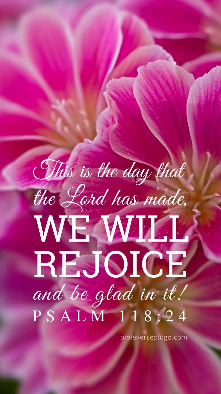 Christian Wallpaper – Pink Stripe Psalm 118:24