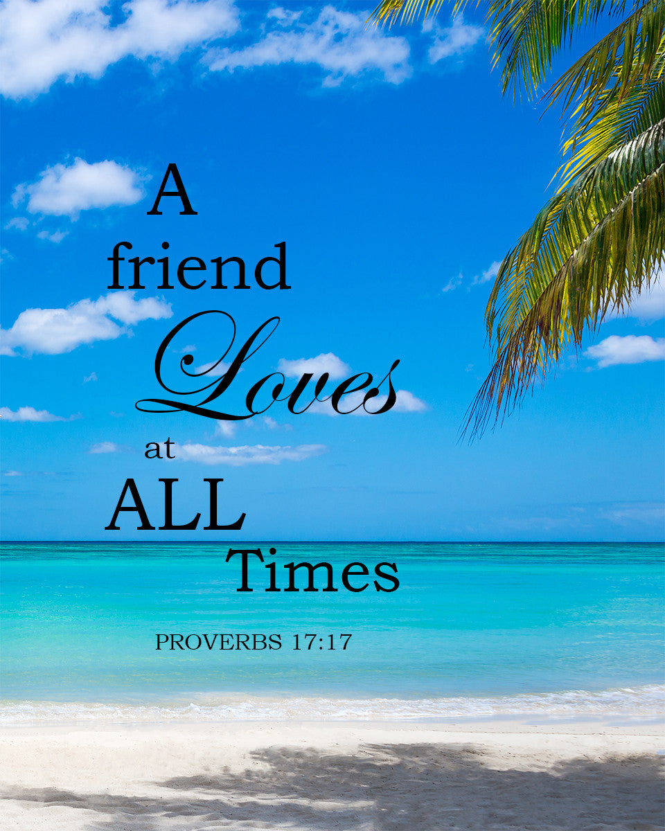 Proverbs 17:17 - A Friend Loves - Bible Verses To Go