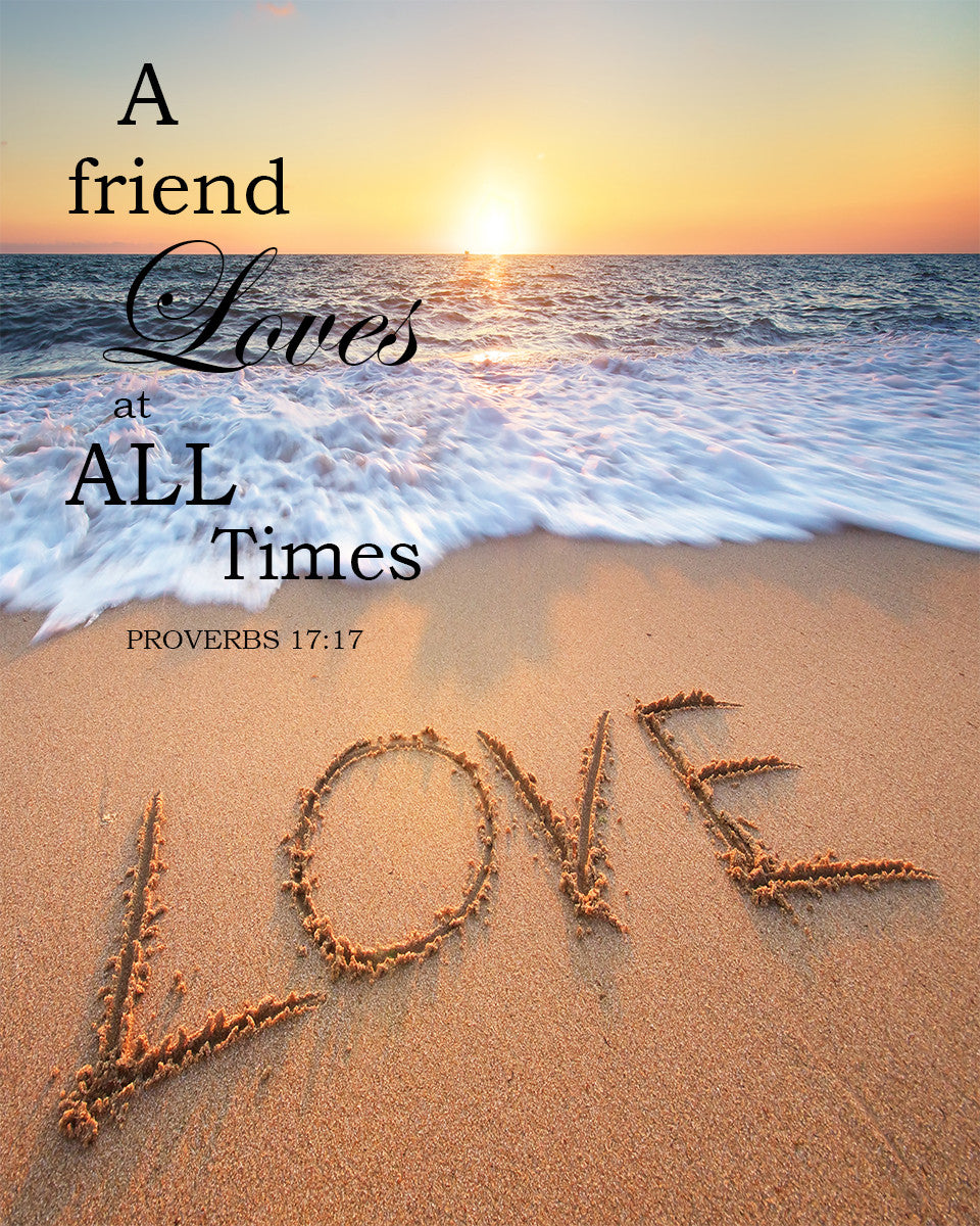 Proverbs 17:17 - A Friend Loves - Bible Verses To Go