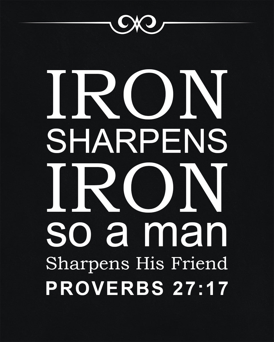 Proverbs 27:17 - Iron Sharpens Iron - Bible Verses To Go