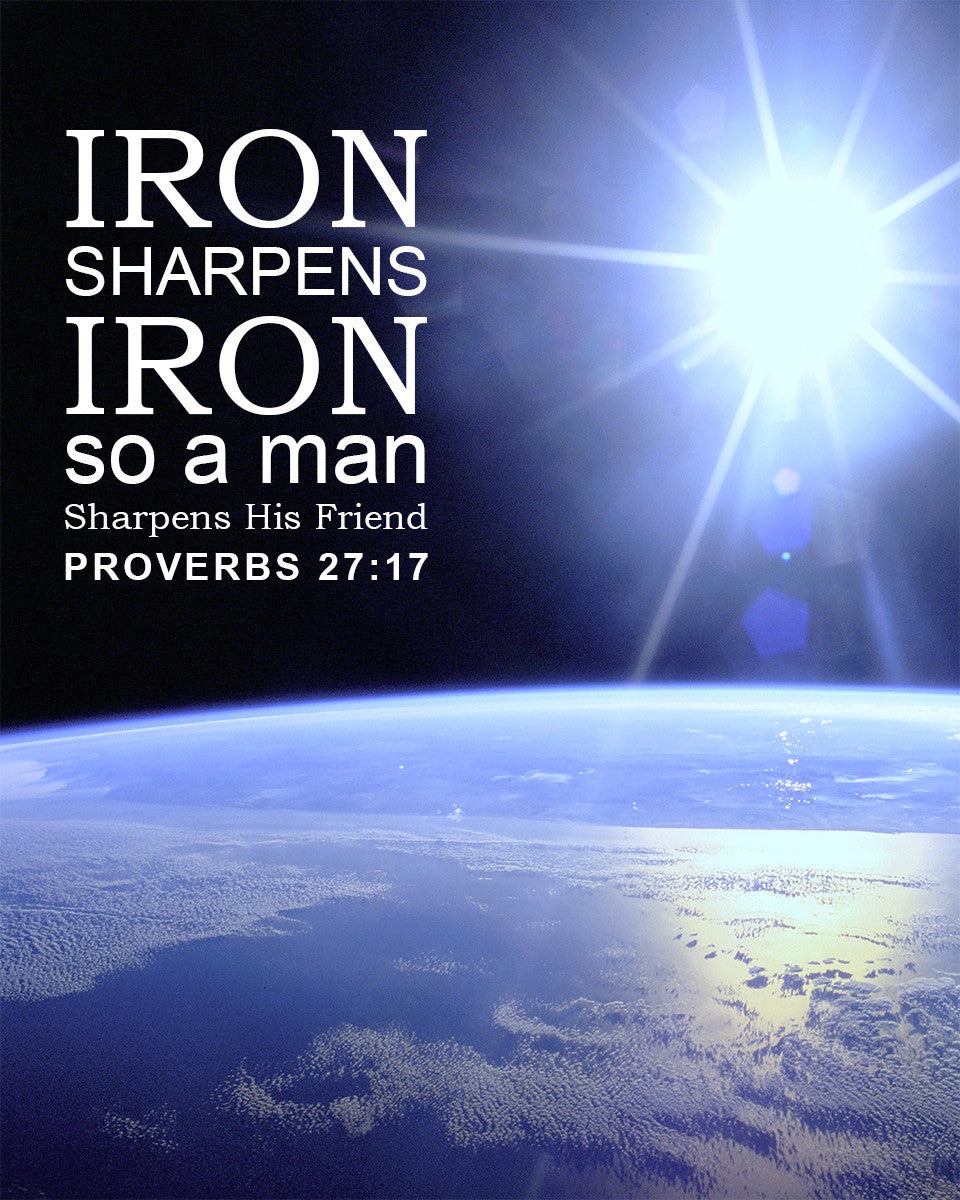 Proverbs 27:17 - Iron Sharpens Iron - Bible Verses To Go