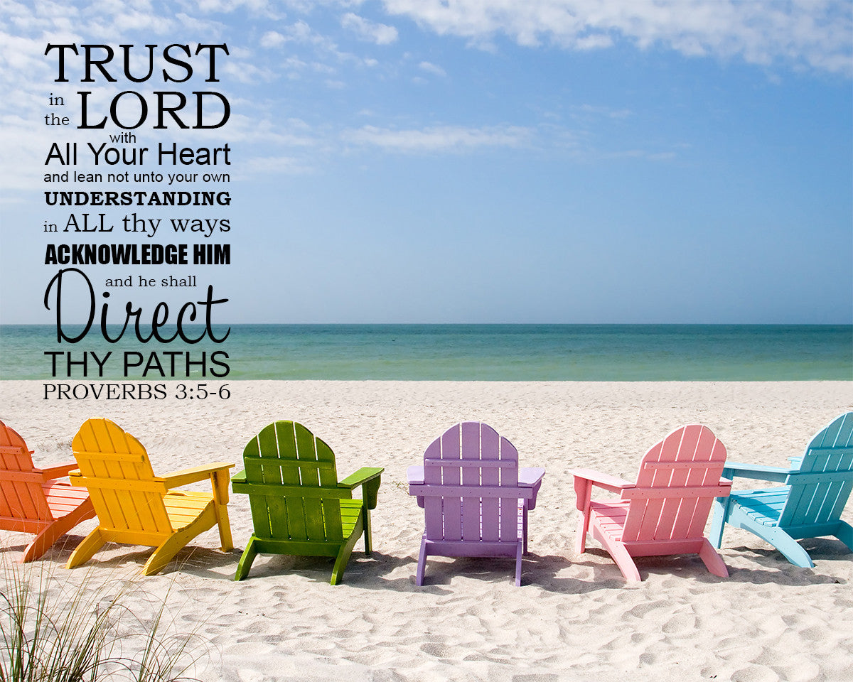 Proverbs 3:5-6 - Trust in the Lord - Bible Verses To Go