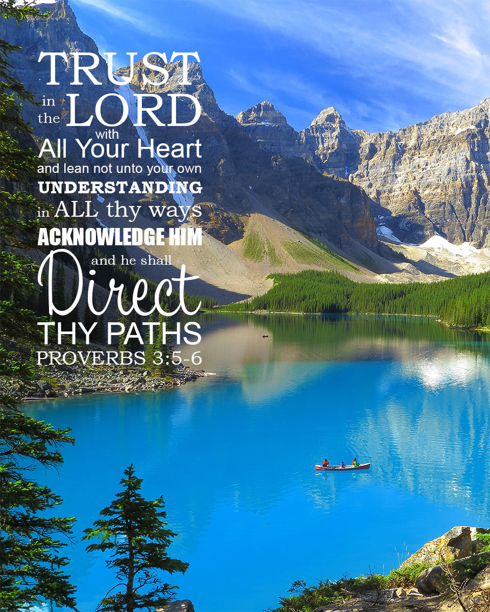Proverbs 3:5-6 - Trust in the Lord - Bible Verses To Go