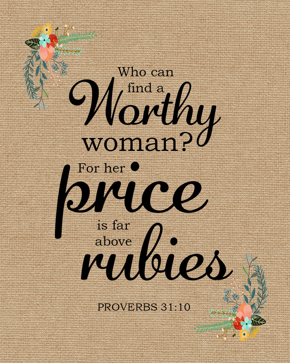 Proverbs 31:10 - Far Above Rubies - Bible Verses To Go