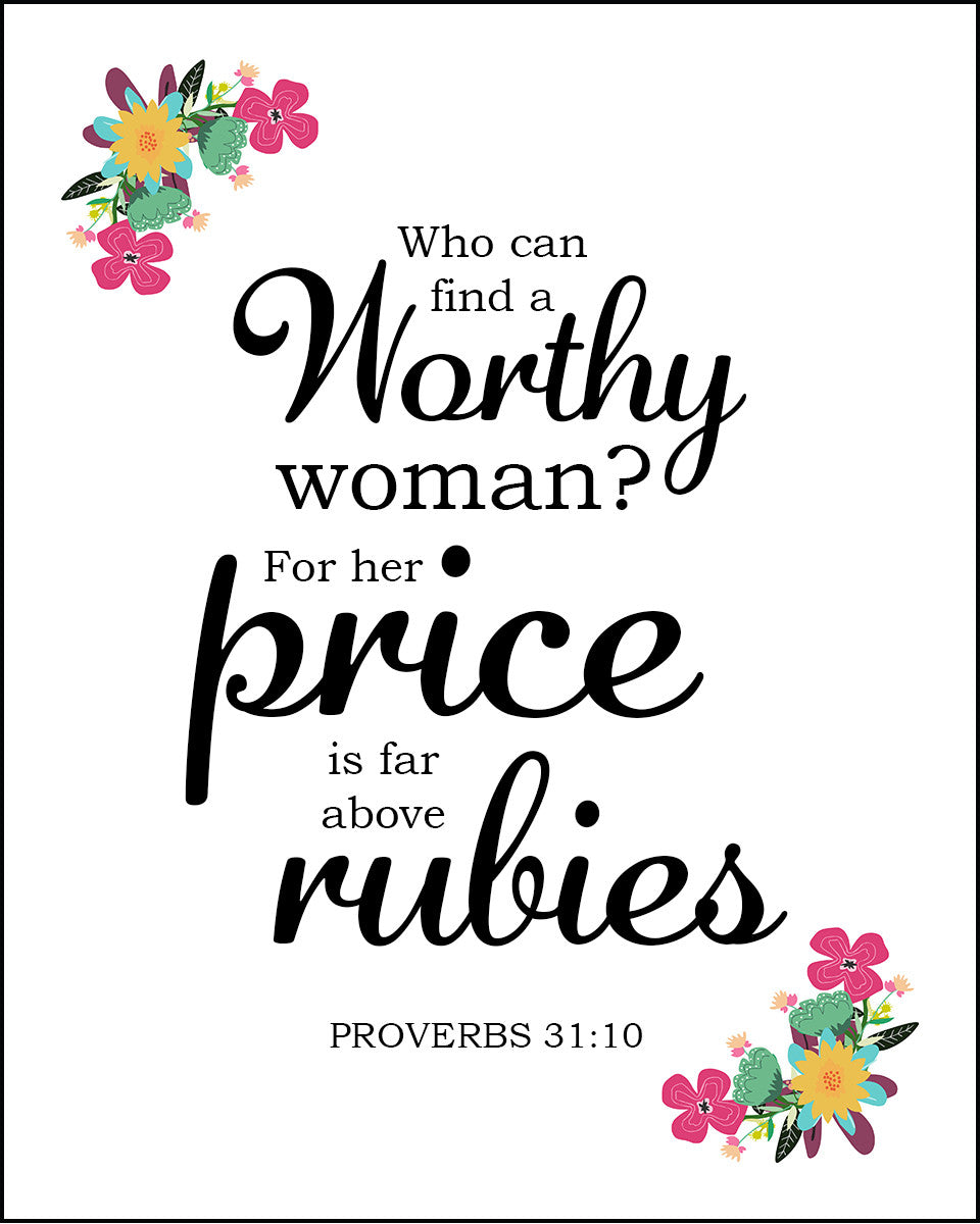 Proverbs 31:10 - Far Above Rubies - Bible Verses To Go