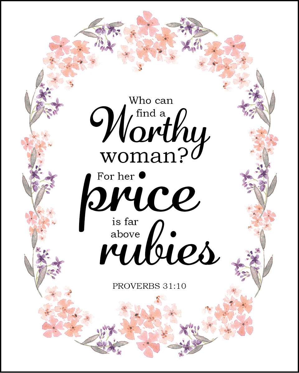 Proverbs 31:10 - Far Above Rubies - Bible Verses To Go