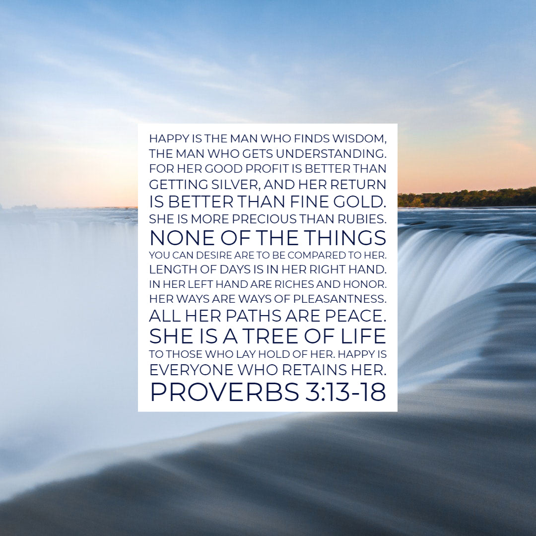 Proverbs 3:13-18 - Happy is the Man Who Finds Wisdom - Bible Verses To Go