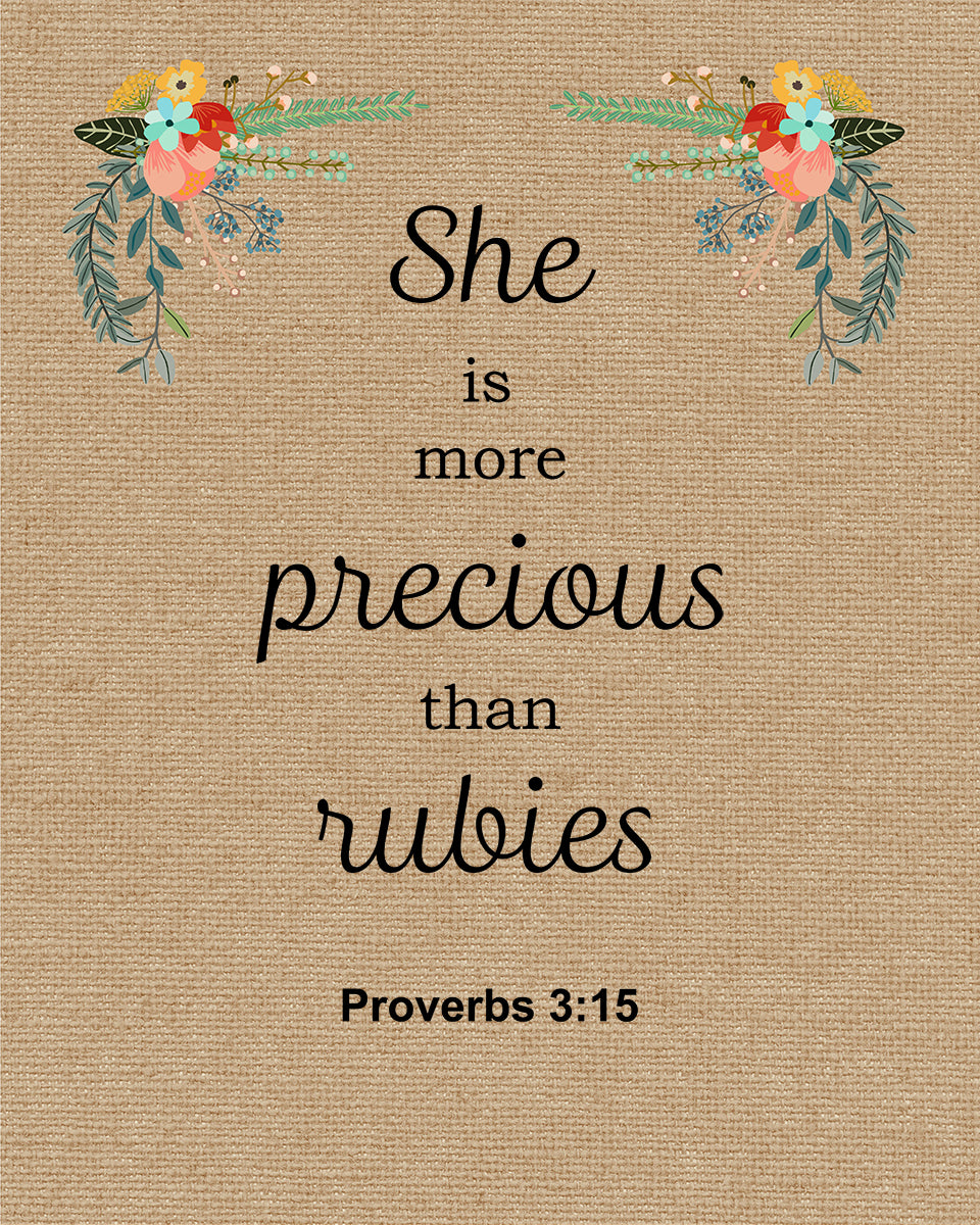 Proverbs 3:15 - More Precious than Rubies - Bible Verses To Go