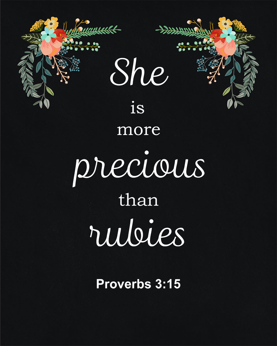 Proverbs 3:15 - More Precious than Rubies - Bible Verses To Go