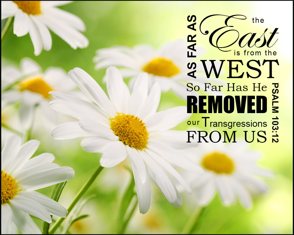 Psalm 103:12 - East from West - Bible Verses To Go